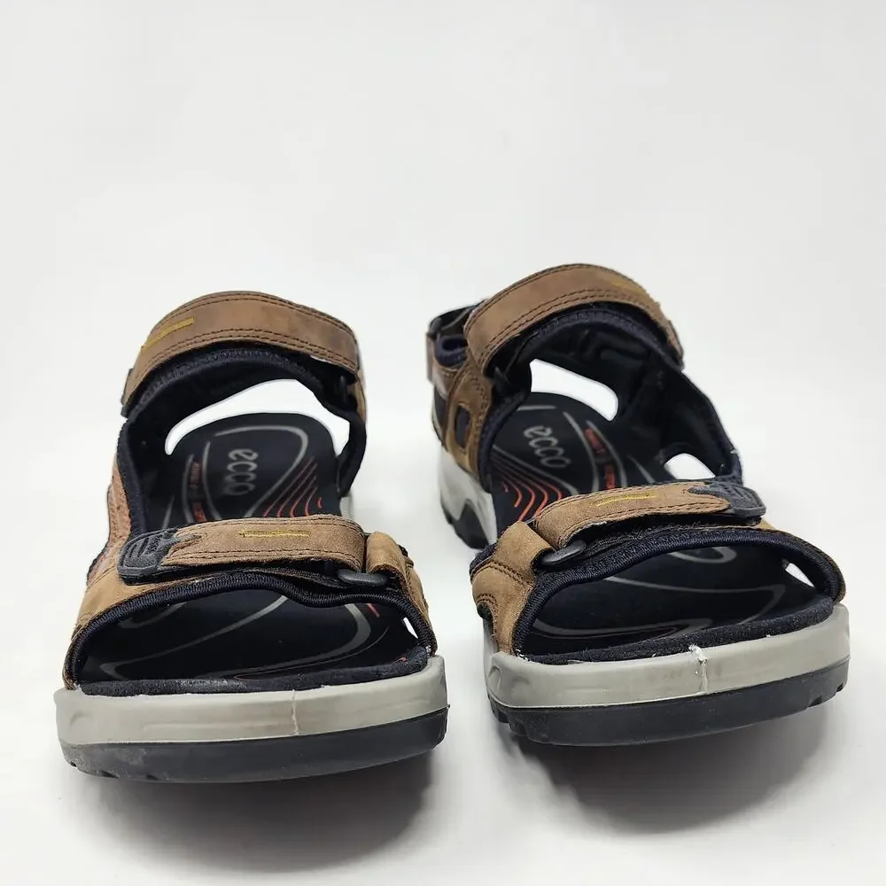ECCO Offroad Hiking Sandal Men 12 Brown Nubuck Leather Comfort Shoes 06956456401